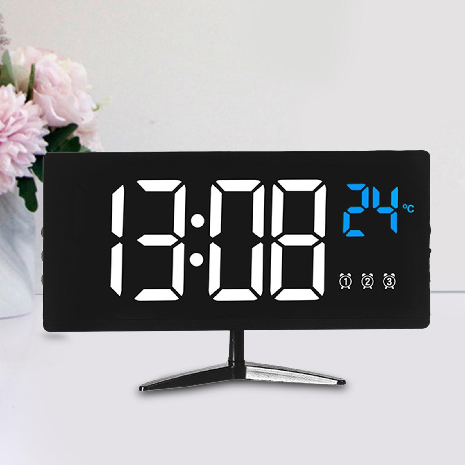 Electronic Table Digital Alarm Clock with Temperature Display Multi Function