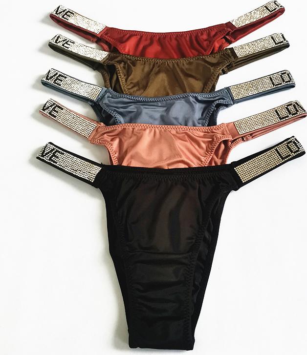 QUẦN SEXY THUN LẠNH DÂY ĐÍNH ĐÁ LOVE 1906