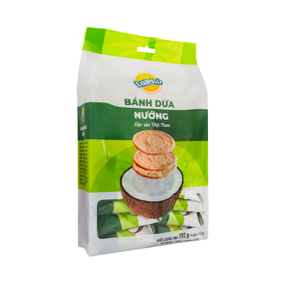 Bánh Dừa Nướng Lai Phú 192G - Đặc Sản Việt Nam