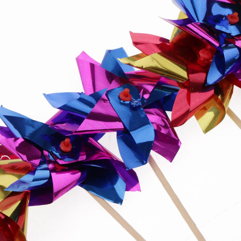 50pcs Foil Windmill Fruit Sticks Cocktail Picks Party Table Decoration