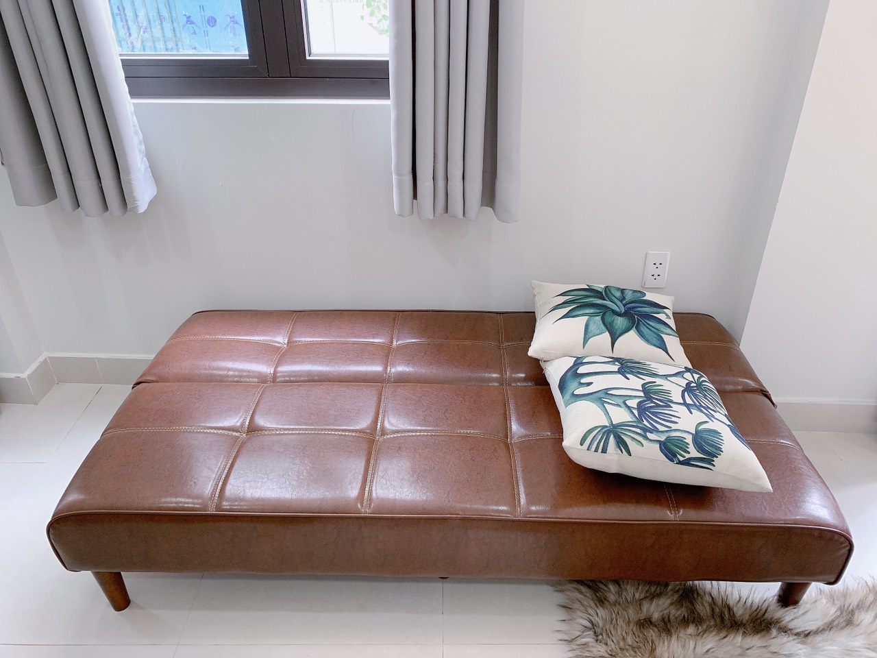 Sofa bed 3 trong 1 Juno sofa màu nâu