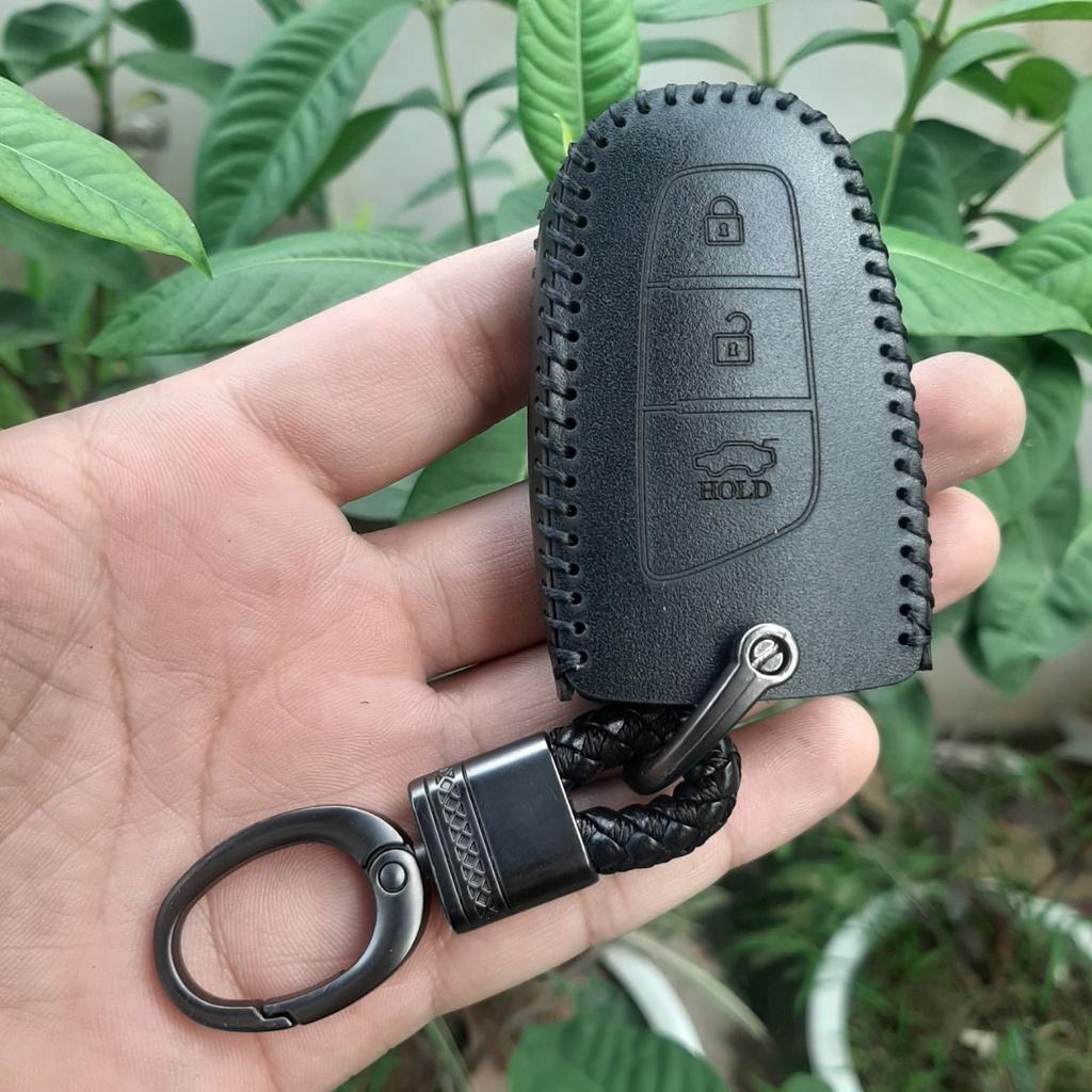 Bao Da Chìa Khóa Hyundai Santafe 2013-2018 Da bò thật,