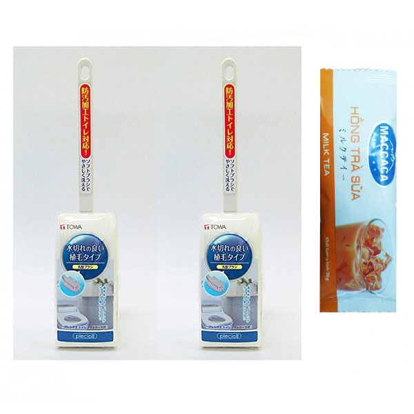Combo 2 Cây Chổi Cọ Toa-let Bồn Cầu Dáng Tròn Japan