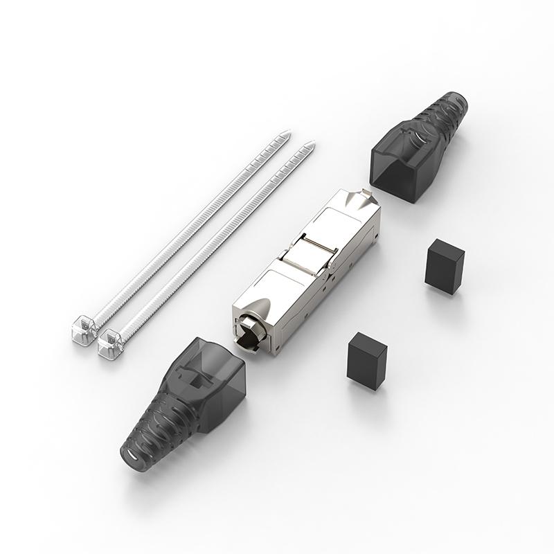 RJ45 Cat5e Cat6A Cat7 LAN Cable Tool-less Extension Connector Network Extender Junction Adapter Connection Box