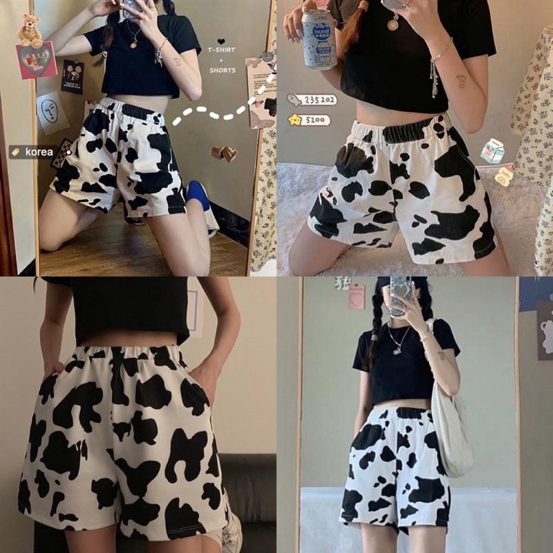 Quần đùi bò sữa đáng yêu hot trend unisex