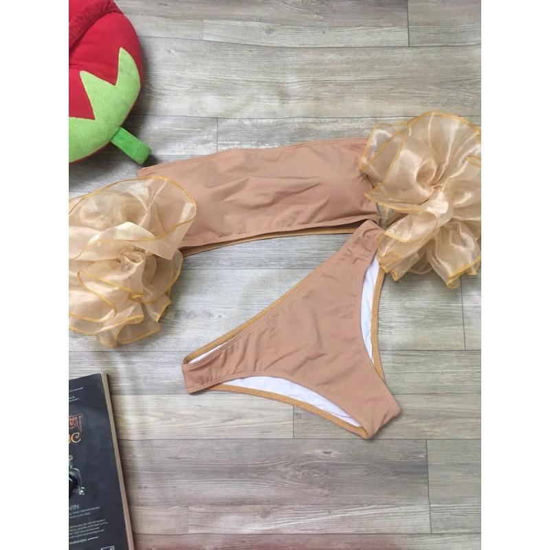 BiKiNi đồ bơi 2 mảnh cúp ngực sexy kèm nơ tay phong cách Châu Âu