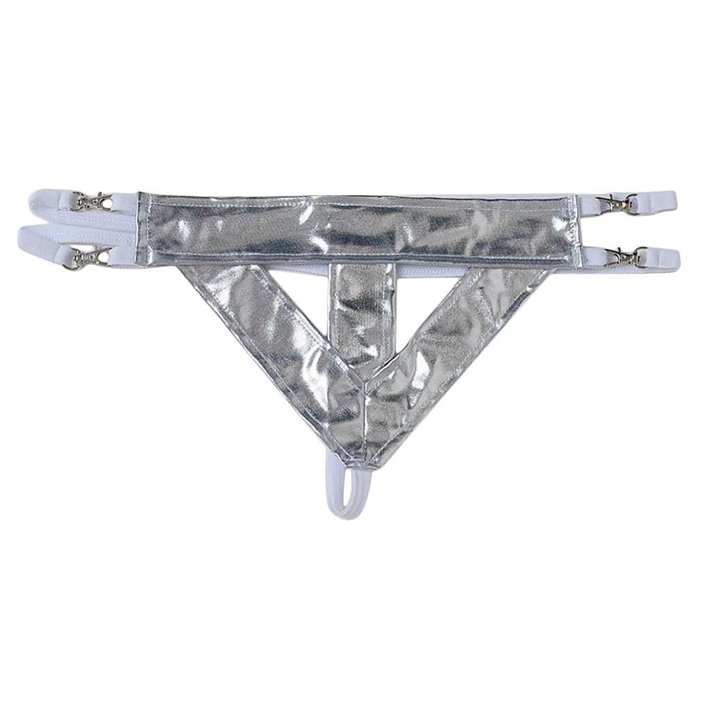 Men's Leather Jockstrap Underwear T-Back G-String Briefs Thong Lingerie