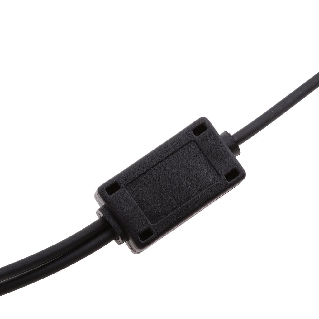 2 PIN Motorcycle Bike Headset Earpiece Mic PPT for Kenwood BaoFeng WouXun PuXing Linton Two Way Radio Walkie Talkie - Black