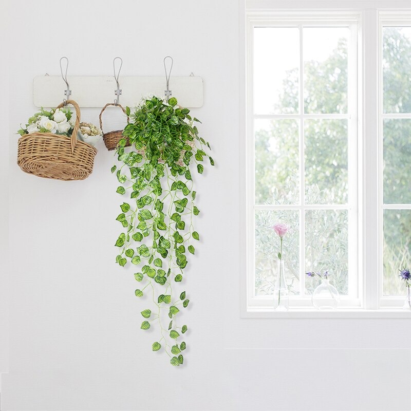 Chùm lá giả treo tường độc đáo dài 85-90cm trang trí nhà hàng, tiểu cảnh, ban công xanh mát CL-02