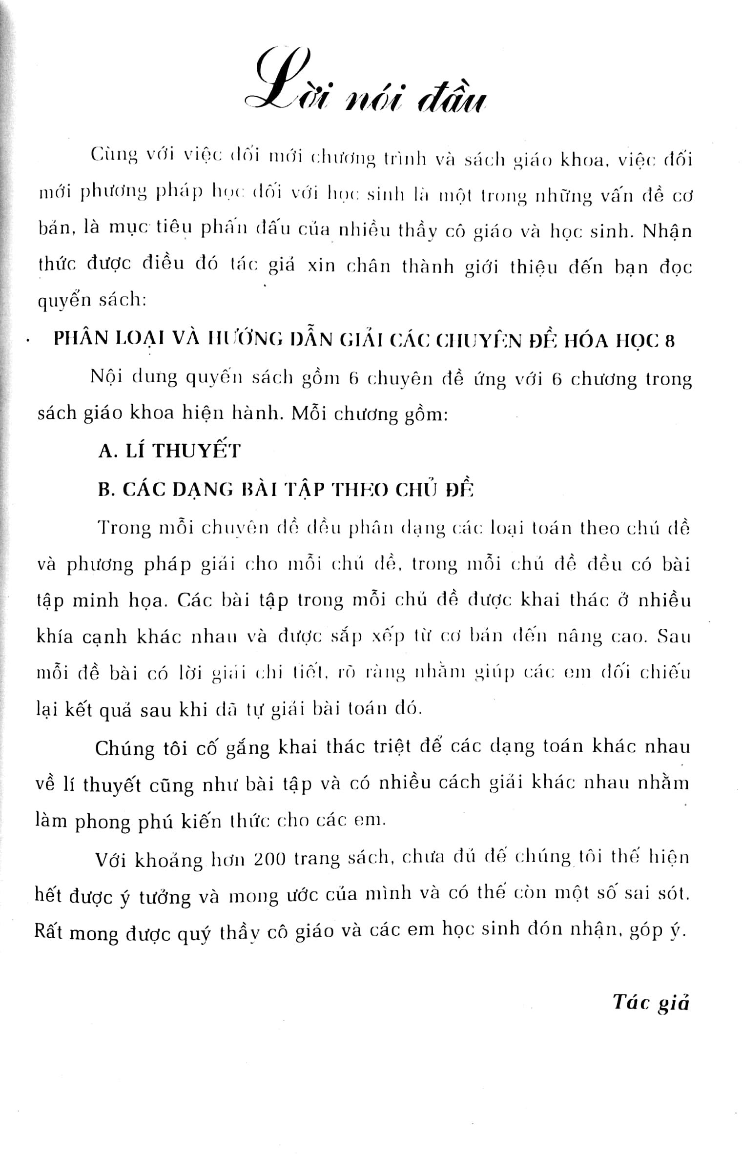 Phân Loại Và Hướng Dẫn Giải Các Chuyên Đề Hóa Học 8 (Biên Soạn Theo Chương Trình Giáo Dục Phổ Thông Mới) (Tái Bản 2023)