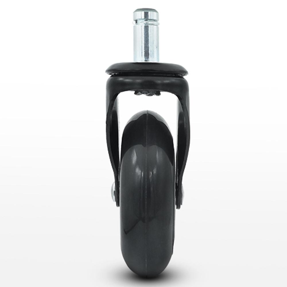 3-inch Circlip Black Transparent Wheel Polyurethane PU Silent Caster 5PCS Office Chair Wheel 360° Caster Wheel