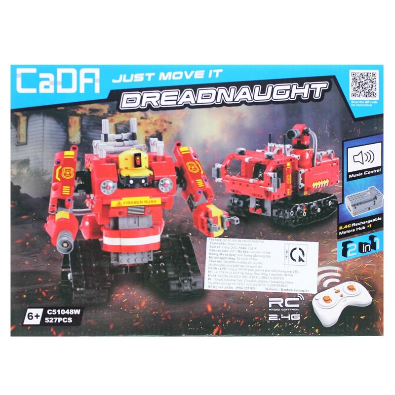 Đồ Chơi Lắp Ráp Robot Điều Khiển Biến Hình 2 In 1 Dreadnaught - CaDA C51048W