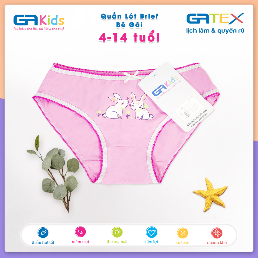 Set 3 Quần Lót Brief Cho Bé Gái GAKIDS - Cotton Cao Cấp, Sự dễ thương và thoải mái