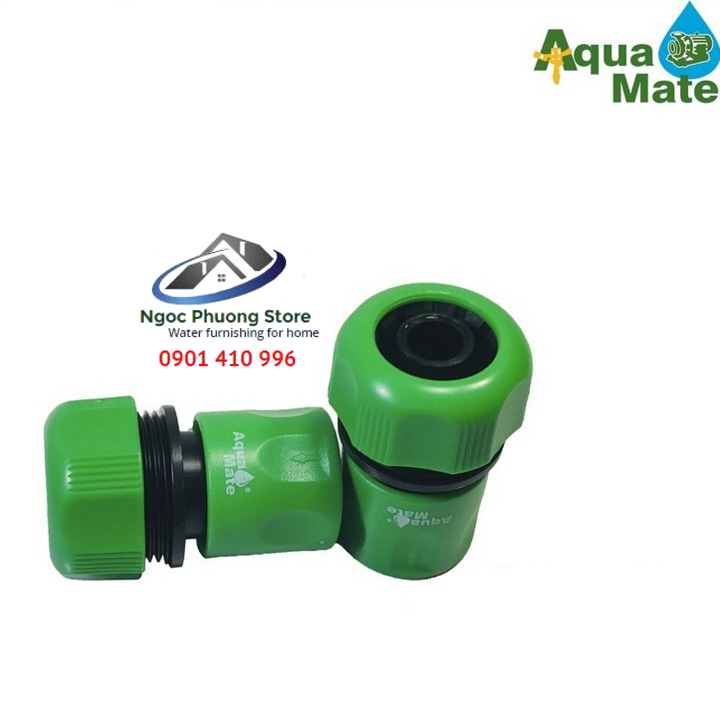 Cút nối nhanh AQUAMATE ĐÀI LOAN W3180 dùng nối ống nước mềm 18-21mm,1 đầu nối nhanh âm