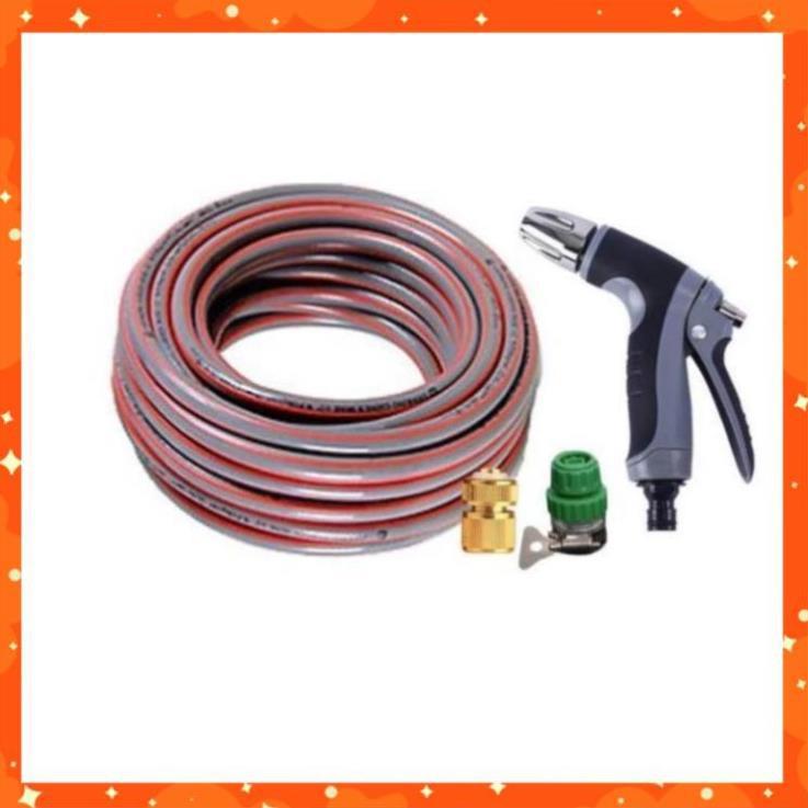 Bộ dây vòi xịt nước rửa xe,tưới cây tăng áp 3 lần 7-10m 206817