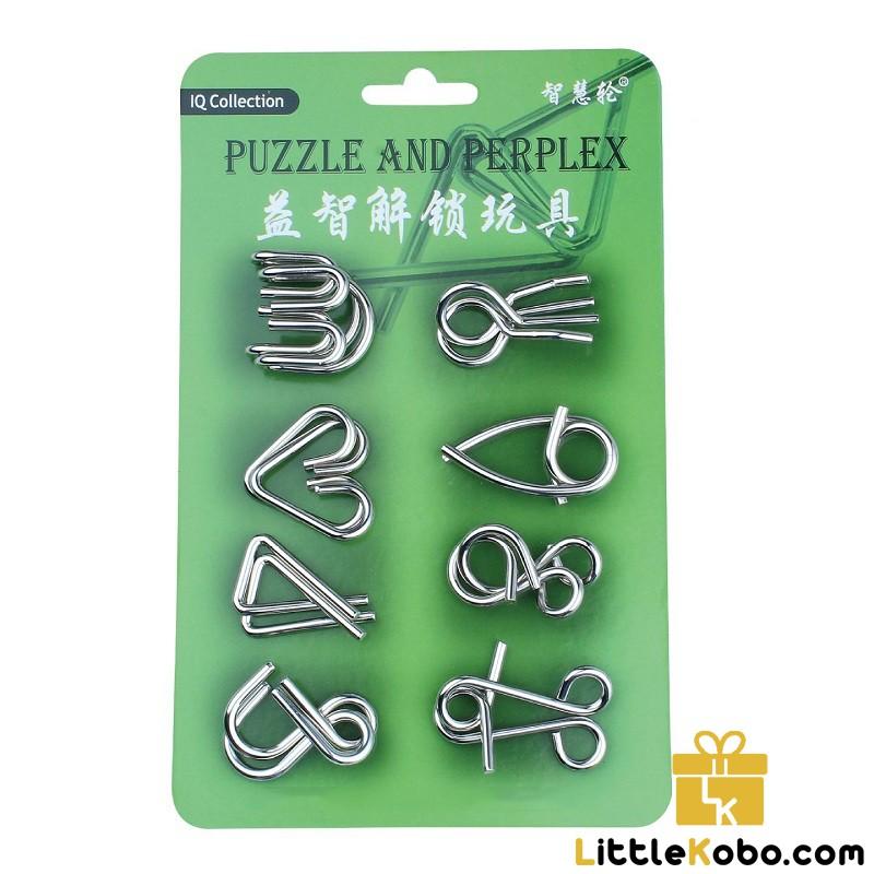 24 Món Đồ Chơi Tháo Vòng Sắt Metal Wire Puzzle