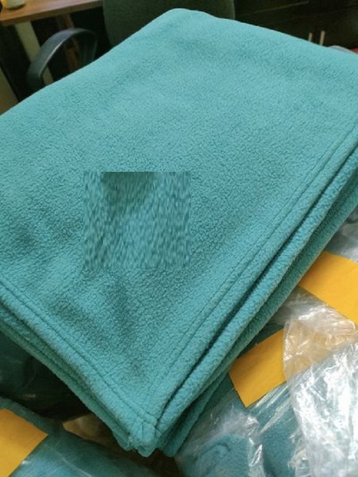 Combo 3 chăn nỉ xanh kích thước