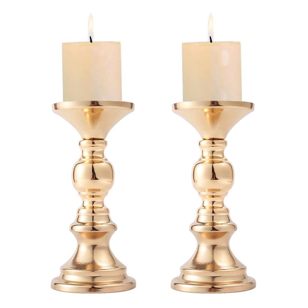 Iron Candlestick Pillar Candle Holder Stand Table Centerpiece for Home Decor