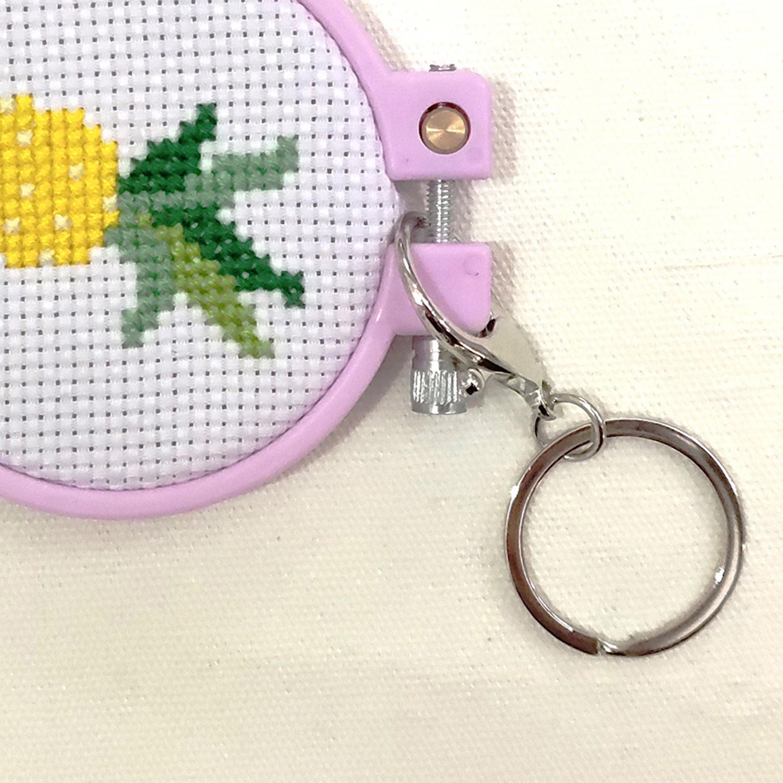 DIY Counted Cross Stitch Beginner Kit Starter Fruit Pattern Sewing Set 4pcs