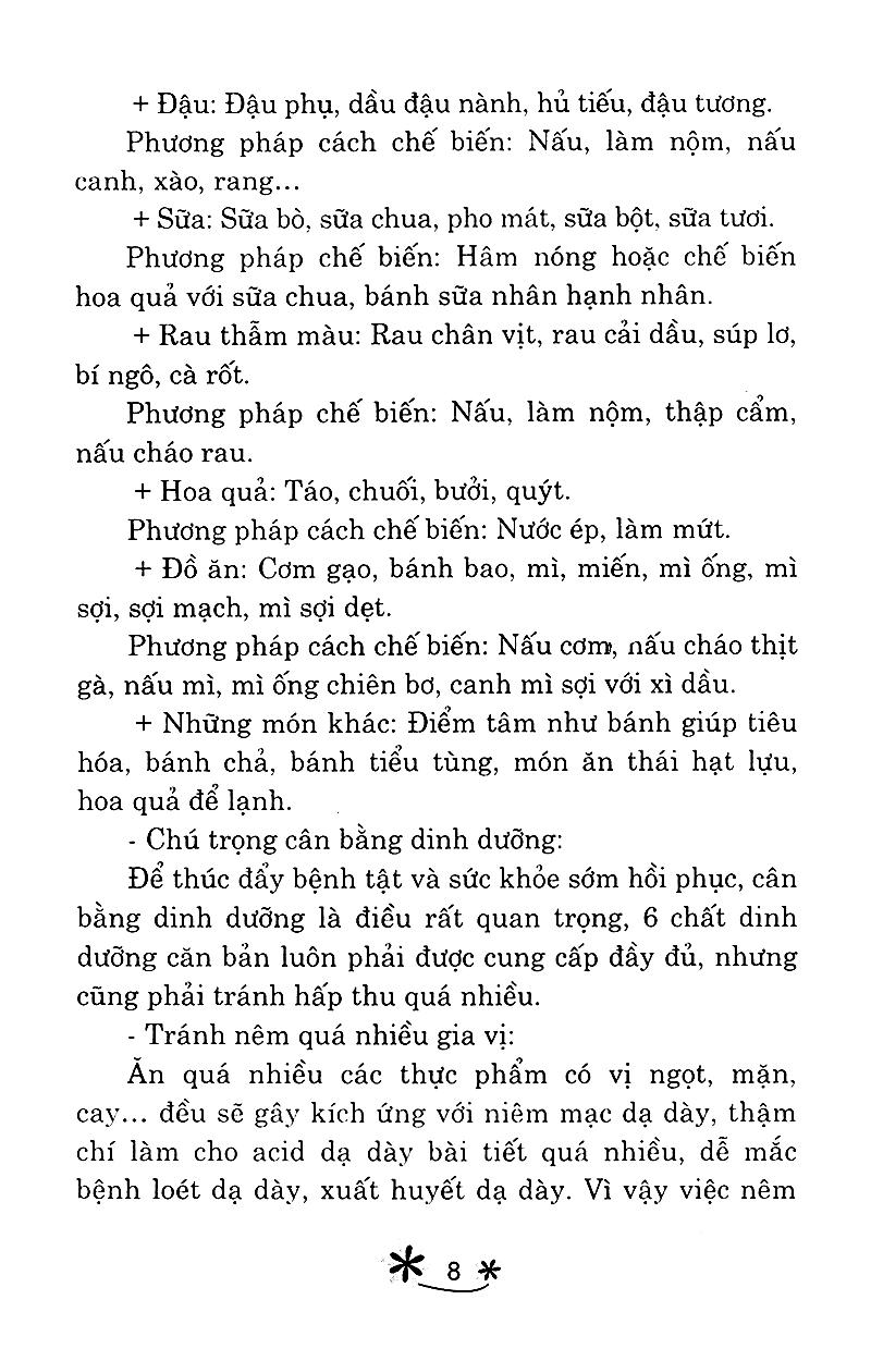 Món Ăn Bài Thuốc Cho Người Bệnh Dạ Dày