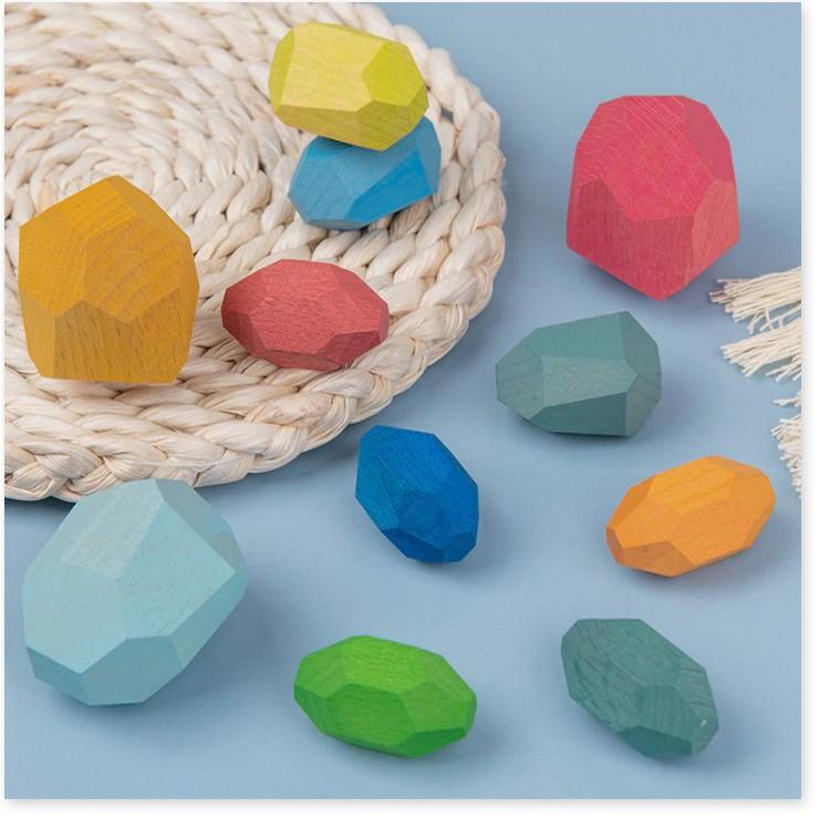 ️ Đồ Chơi Thăng Bằng Gỗ cho bé Balance 16 Blocks Colorful