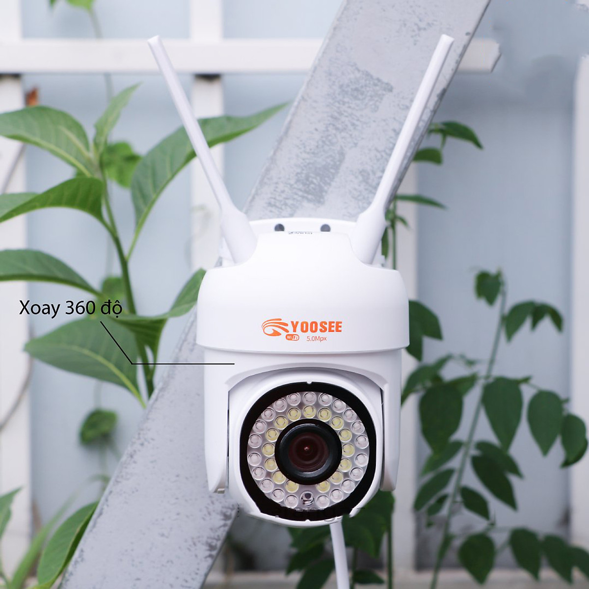 CAMERA PTZ YOOSEE 5.0 MPX 14 LED SIÊU SẮC NÉT, ĐÀM THOẠI 2 CHIỀU, ĐÊM CÓ MÀU, XEM ĐÊM NÉT - HÀNG NHẬP KHẨU