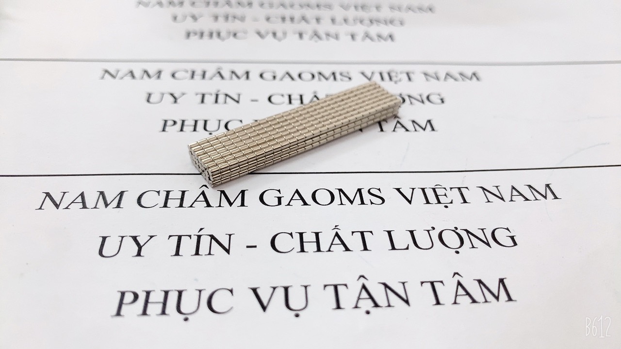 50 viên nam châm mini, nam châm viên tròn siêu nhỏ đất hiếm lực từu mạnh 1,5x2mm