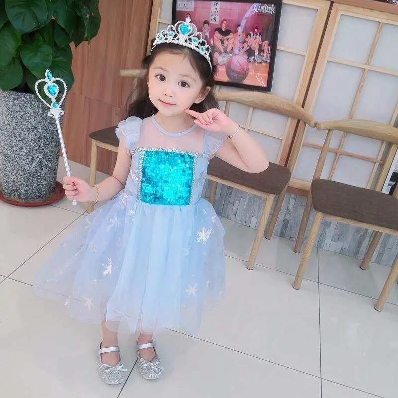 Váy Elsa cho bé gái/ Váy công chúa cho bé gái/ Váy xinh cho bé