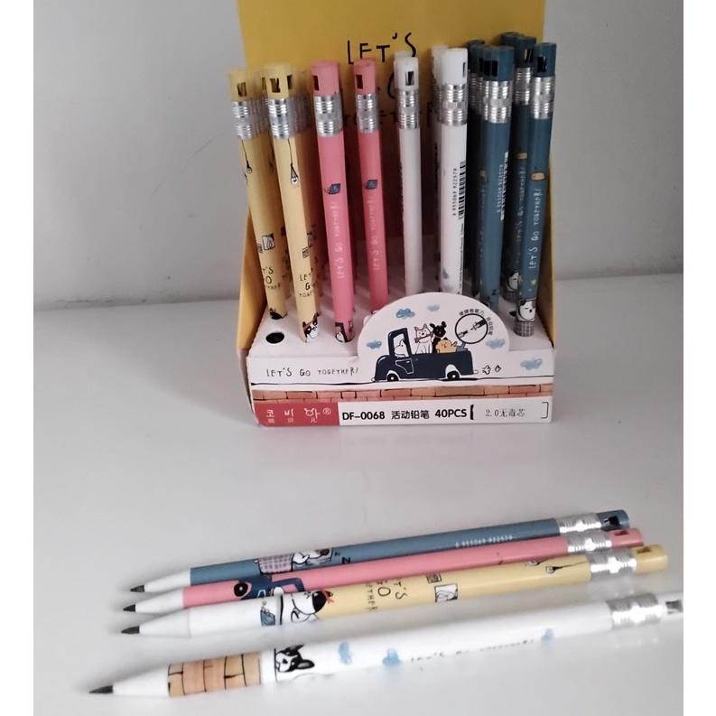 Combo 10 cái  Bút chì bấm ngòi 2.0 dành cho các bạn học sinh cấp 1(có kèm theo đầu gọt-mua 35 chiếc tặng kèm 5 chiếc)