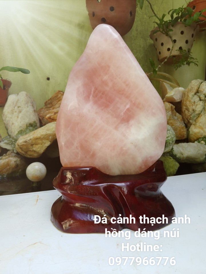 Đá Cảnh - Đá Trấn Trạch Thạch Anh Hồng - 7,8kg