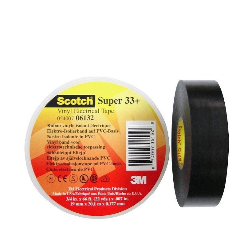 Băng Keo Điện 3M Super 33 khổ 3/4'' x 66ft - Băng Keo Điện 3M Super 33+ Cho Điện Hạ Thế - 3M Long Vu