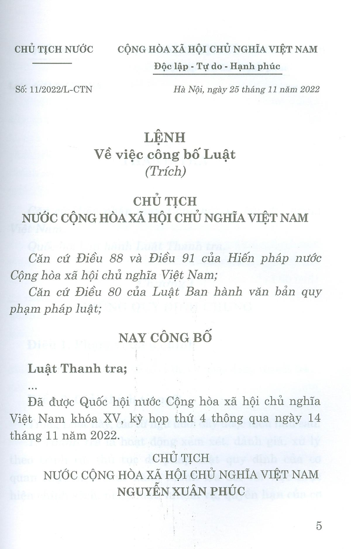 Luật Thanh Tra