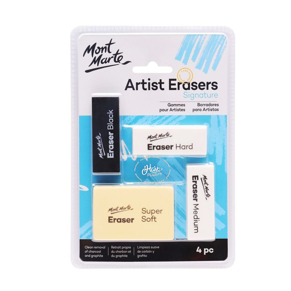 Bộ 4 Gôm Tẩy Chuyên Nghiệp Mont Marte – Artist Erasers Signature 4pc