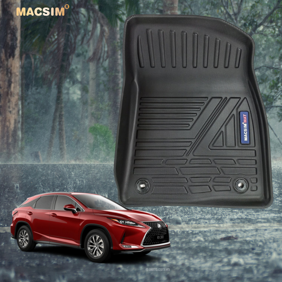 Thảm lót sàn xe ô tô Lexus RX 450 7 chỗ 2016 - 2020 nhãn hiệu Macsim - chất liệu nhựa TPE đúc khuôn