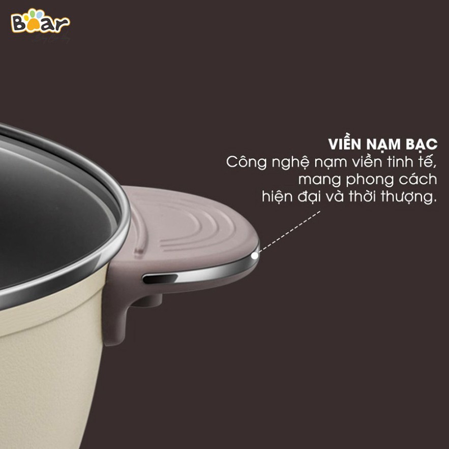 Nồi Lẩu Điện 2 Ngăn Đa Năng Bear Model B06R6 Dung Tích 6L - Hàng Chính Hãng