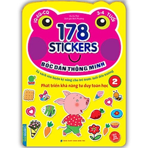 Sách - Bóc dán hình thông minh phát triển khả năng tư duy toán học IQ EQ CQ (3-4 tuổi) - 178 sticker (quyển 2)