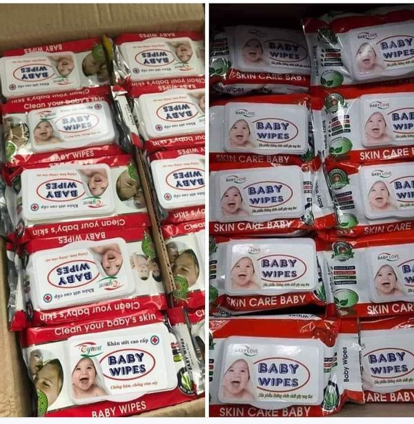 Combo 5 bịch khăn ướt Baby Wipes 80g cao cấp