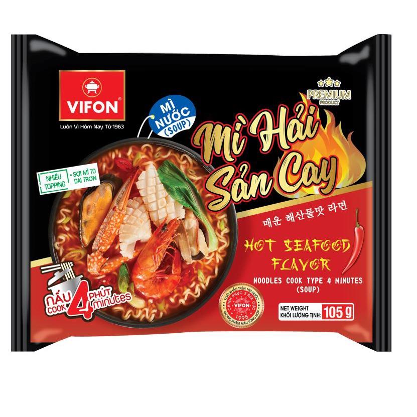 Thùng 24 Mì Hải Sản Cay VIFON (105g / Gói)