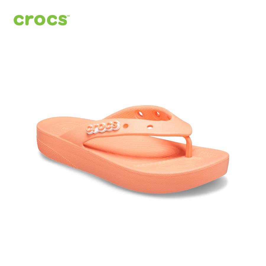 Dép xỏ ngón nữ Crocs FW Classic Flip Platform W Papaya - 207714-83E