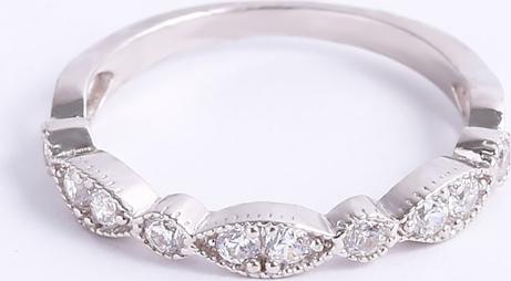 Nhẫn bạc đính đá xuyến chi nữ cao cấp Gix Jewel N27