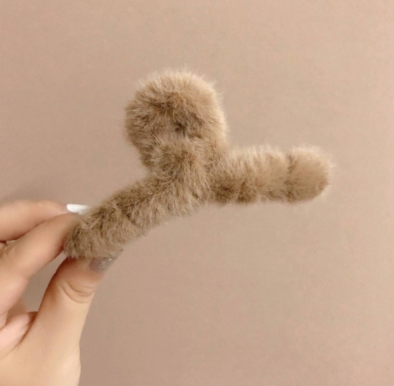Kẹp Tóc Phủ Lông Siêu Mềm Phong Cách Hàn Quốc