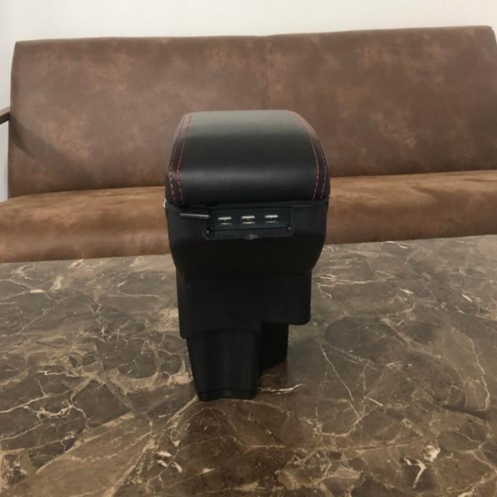 Bộ Hộp Tỳ Tay Ô Tô Cao Cấp Dành Cho Kia Rio Tích Hợp 7 cổng USB - Mã sản phẩm DUSB-KIRO