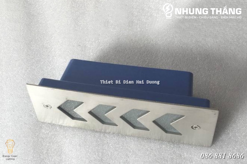 Đèn Âm Tường,Chân Cầu Thang DA-05 LED Hình Mũi Tên - Chống Nước IP65 - Mặt Nhôm Cao Cấp - Có Video