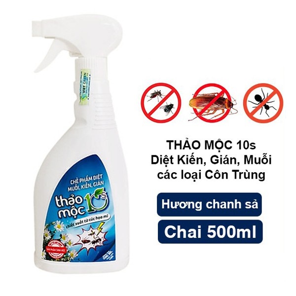 Xịt thảo mộc 10s diệt muỗi,kiến,gián Hữu cơ sinh học