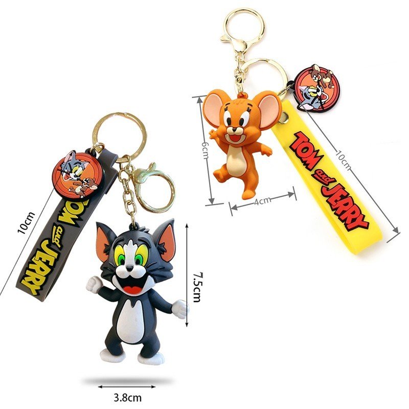 Móc Chìa Khoá Xe Máy Tom Và Jerry. Móc treo chìa khoá ô tô phong cách trẻ trung