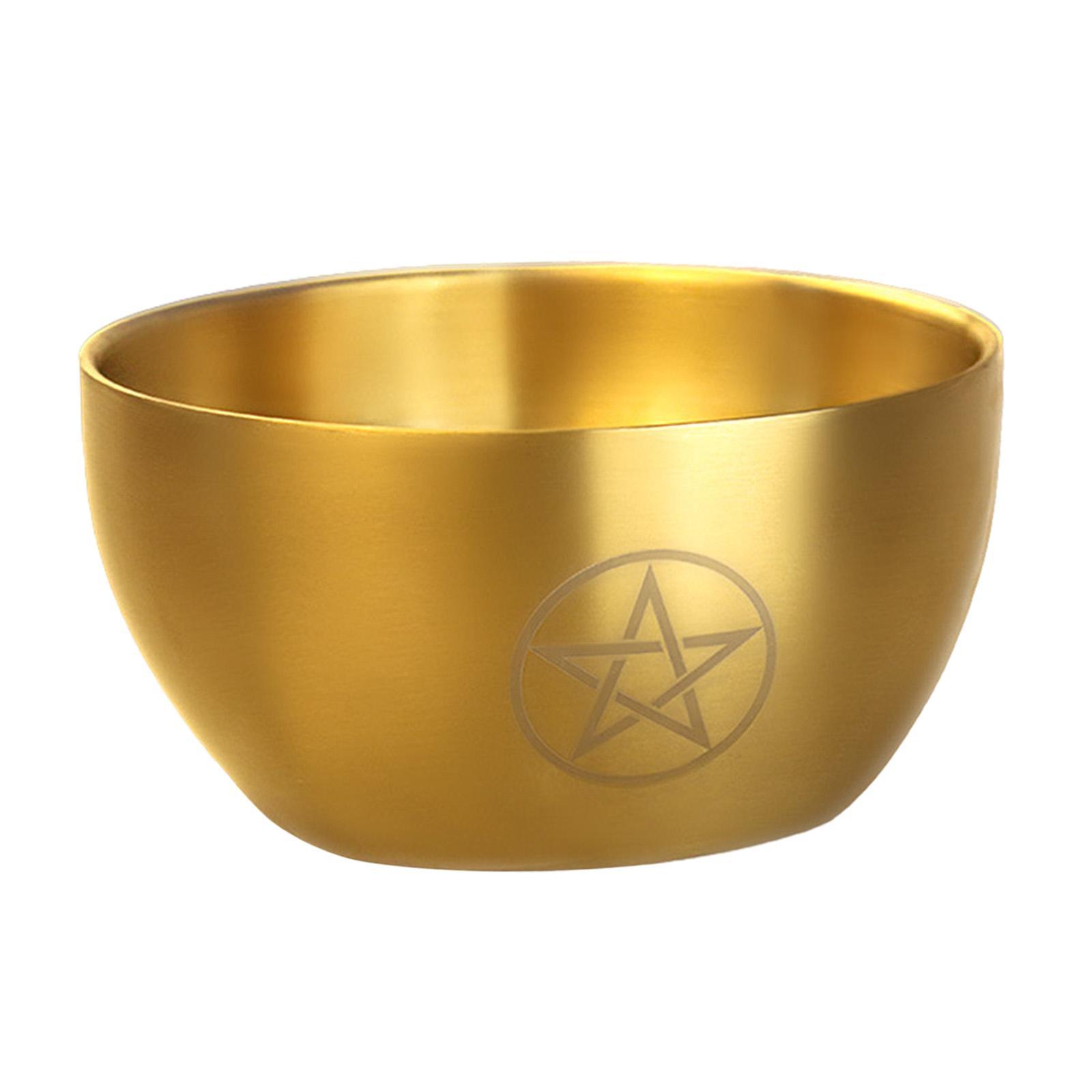 Buddhist Offering Bowl Yoga Meditation Bowl Altar Yoga Decor Buddha Worship Supplies Hand Carved Stainless Steel Tibetan Bowl