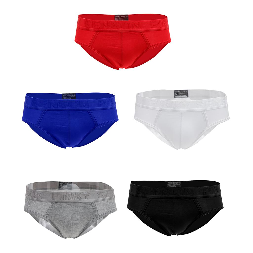 Men's Underwear Low Waist Soft Boxer Briefs Triangle Bulge Pouch Underpants