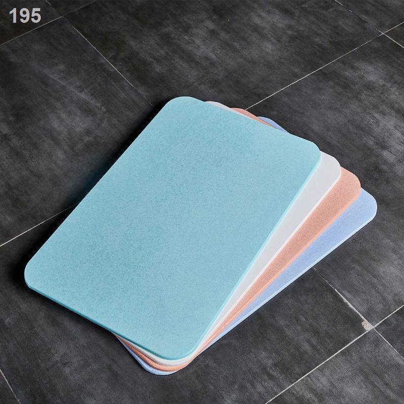Diatom bùn mềm thảm diatomite thấm nước lau chân nhà bếp nhanh khô phòng tắm chống trượt trải sàn đẹp