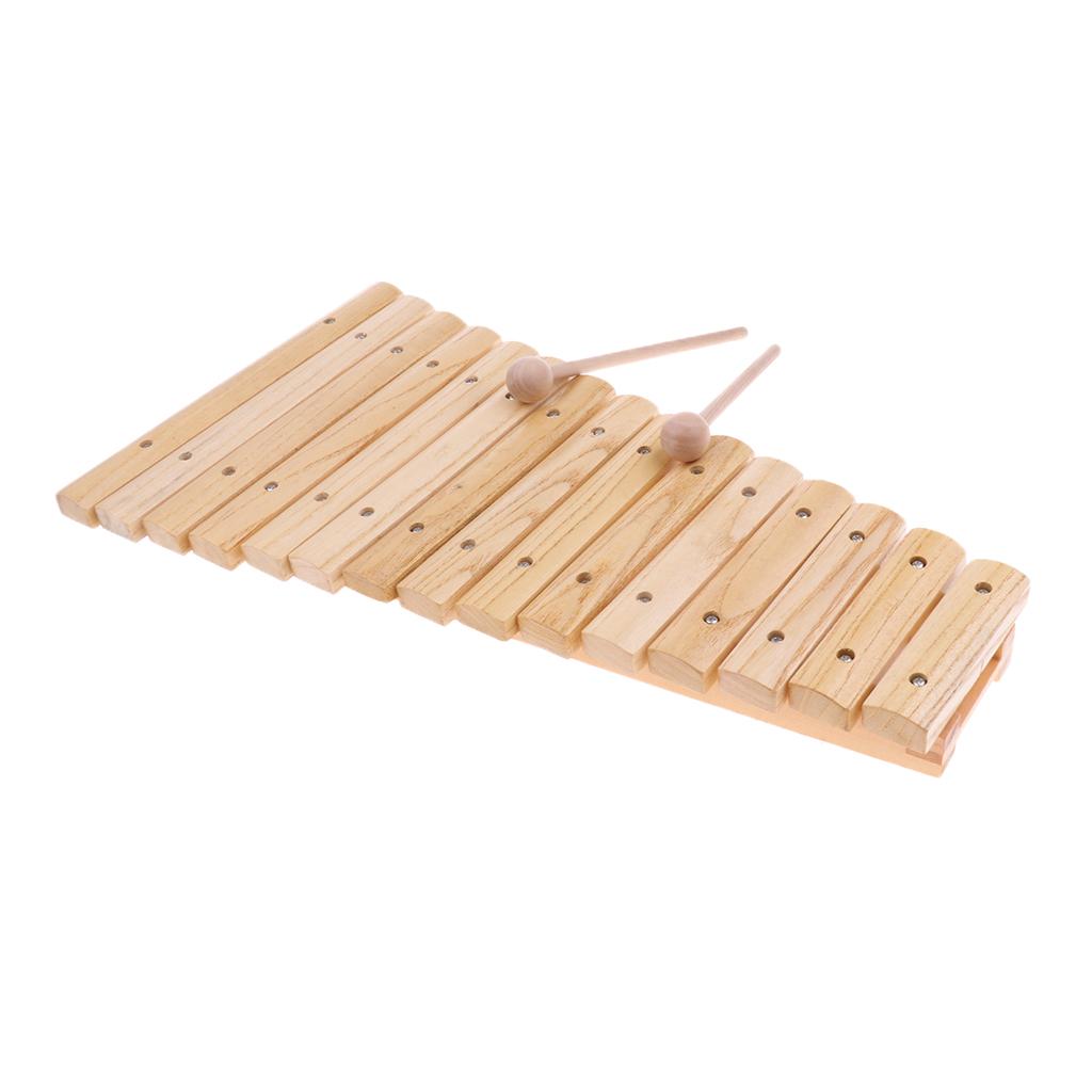 Sunnimix Gỗ Đàn Gõ Xylophone Giáo Dục Đồ Chơi Âm Nhạc 15 Màu W/Be Vồ Cho Đồ Chơi Trẻ Em
