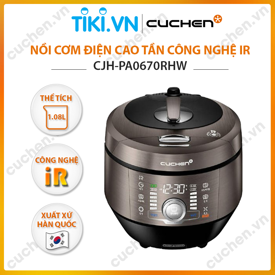 Nồi cơm điện cao tần IR Cuchen CJH-PA0670RHW 1.08L (Nhập khẩu chính hãng)